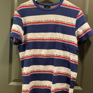 HUF stripes logo tee